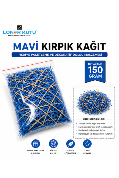 Feza Kutu Kırpık Kırpıntı Kağıt 150gr Kraft Renkli Süs Dolgu Malzemesi Paper ...