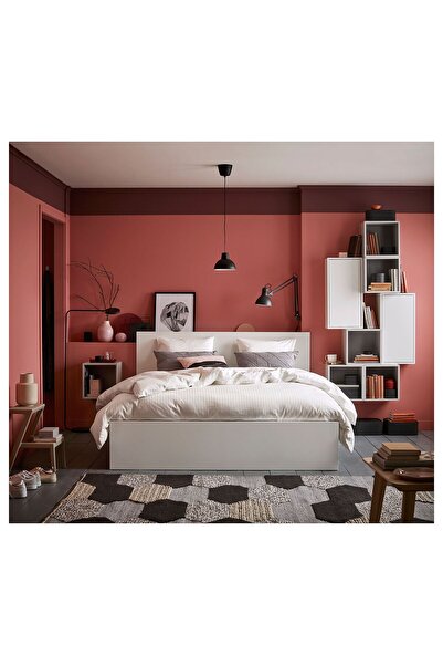 IKEA Çift Kişilik Karyola İskeleti 140x200 cm Beyaz Modern Ahşap Yatak Odası