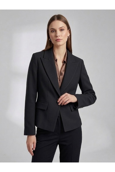 Ekol Pointed Collar Single Button Slim Fit Classic Blazer Jacket 4041