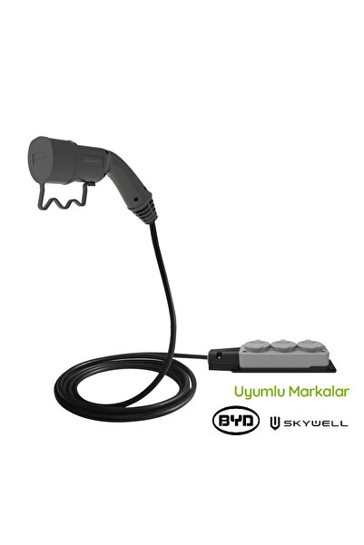 V2L Adaptör 5 Metre 3'lü Uzatma Prizli - BYD / Skywell Uyumlu Araçtan 220V Priz Çıkışı S/G