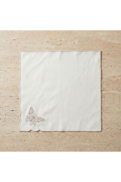 Lifestyle Butterfly 4-Piece Embroidered Napkin Set - 43x43 cm