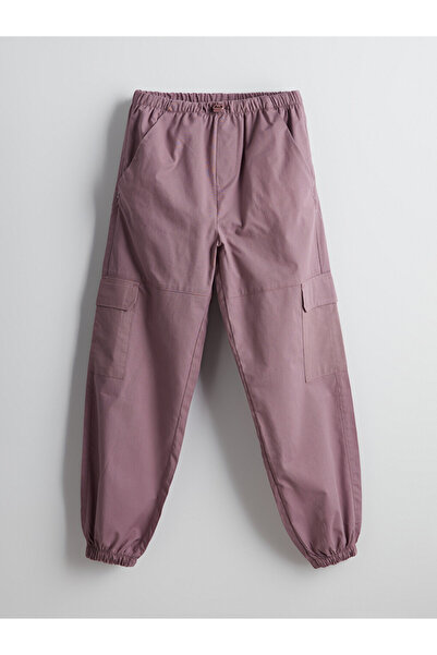 LC Waikiki Pantaloni jogger cargo de fete cu talie elastică