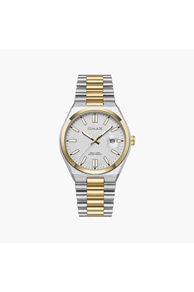 Omax Men's Analog Round 42 MM Butterfly Buckle Watch | 00PSD001T010
