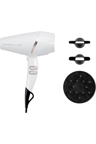 Remington Uscător de păr AC7200W, 2200W, 2 viteze, 3 setări de temperatură, alb