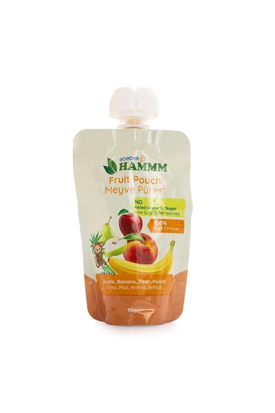 Hammm Şeftali Armut Elma Muz Meyve Püresi 90 gr