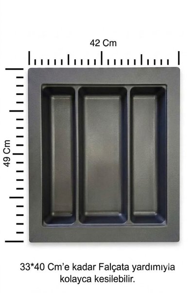 Bürke 42x49 cm Çekmece İçi Kepçelik kaşıklık Organizer ( 33*40 Cm'e Kadar Kes...