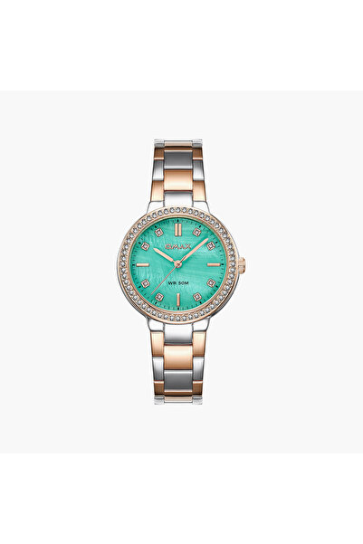 Omax Women's Analog Round 34 MM Metal Closed Band Watch | 00ASS004N025