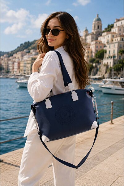 Just Polo Navy Blue Red Shoulder Bag