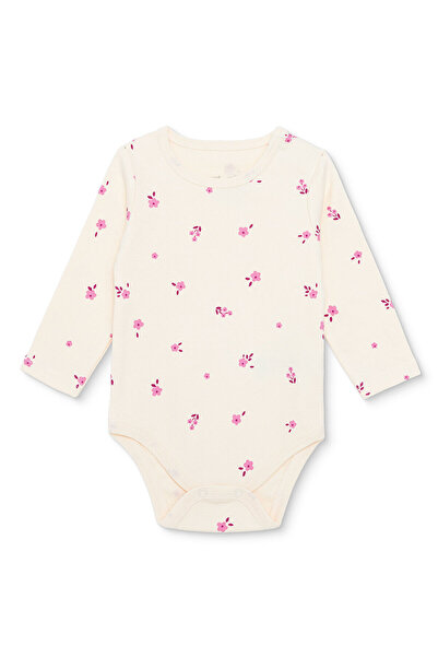 ebebek Hello Baby HelloBaby Kız Bebek Body Çiçek Baskılı Çıtçıtlı Çıtçıtlı Ya...