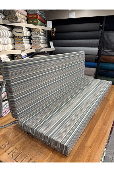 SOWSO Premium Salıncak Minderi 50x165x9 cm | Gri Sert Sünger | Dış Mekan Kuma...