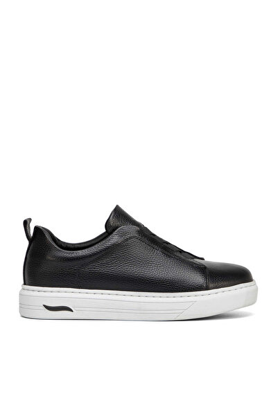 Tergan Siyah Hakiki Deri Erkek Sneaker - E4MEAY057786-A41