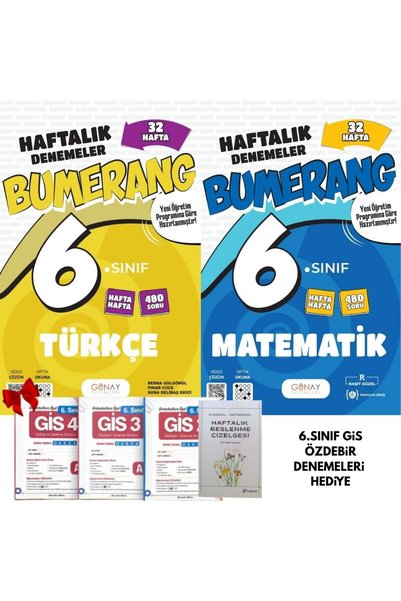 Günay Yayınları 2026-2027 MÜFREDAT MAARİF MODEL 6 SINIF BUMERANG ( TÜRKÇE-MAT...