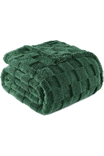 GENERAL Fleece Flannel Blanket Twin Size, Super Soft Warm Lightweight Plaid P...