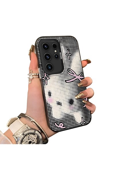 ucuc Samsung Galaxy S23 Ultra Compatible Hard Acrylic Back Silicone Edge Lens...