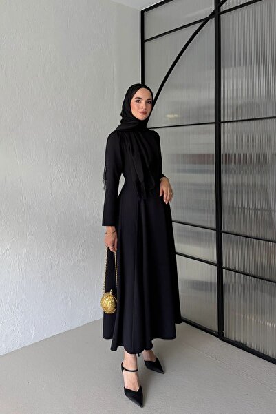 MAG FASHİON Hijab Dress Black Skirt Bell Dress Hijab Evening Dress Hijab Grad...