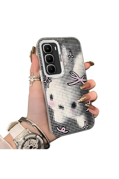 ucuc Infinix Hot 60 5g Compatible Hard Acrylic Back Silicone Edge Lens Protec...