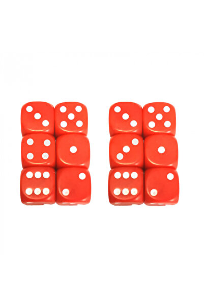 Game Master Set of 12 dice, 12 mm, orange, quality, opaque plastic
