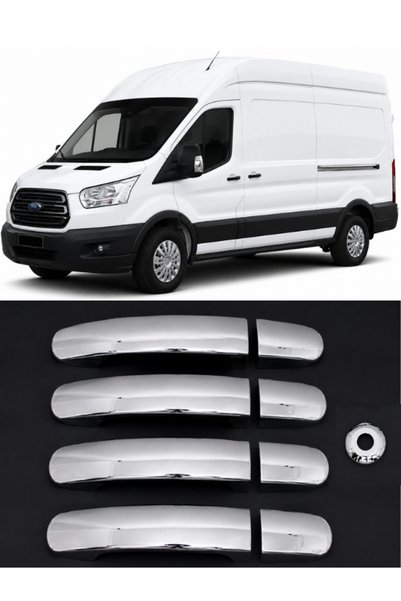 KAPOTO Ford Transit 2014 Ve Sonrası Uyumlu Krom Kapı Kolu Abs Nikelaj 4 Kapı ...