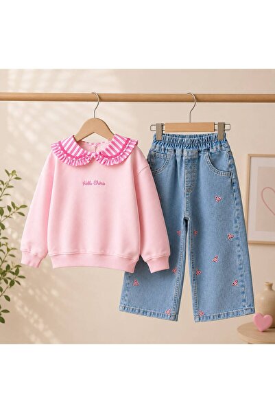 Laciel Prs Laciel Paris Kız Çocuk Sweatshirt-Pantolon Takım - Hello Cherie Ya...