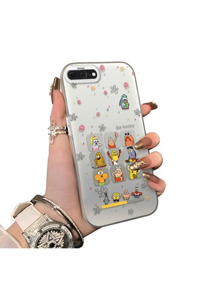 ucuc iPhone 7 Plus/8 Plus Compatible Hard Acrylic Back Silicon Edge Lens Prot...