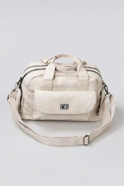 Karakedi White Washed Leather Multi-Compartment Shoulder Bag