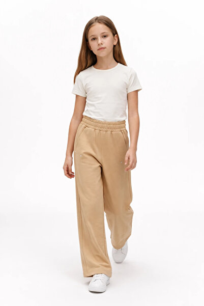 Joi Kids Kız Çocuk Geniş Paça (Wide-Leg) Eşofman Altı - Cepli ve Çakma (trok)...