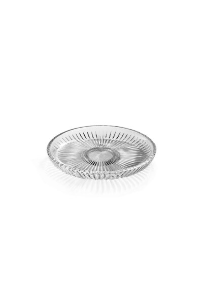 TREESSECI Elegance Tray, Oval - Transparent Glass/Chrome