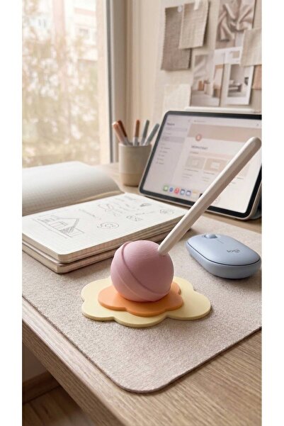 3DekorPusula Lolipop Tasarım Tablet Kalemi Standı/ Masaüstü Kalem Standı / Ka...