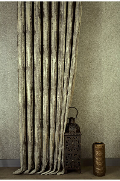 MASSARELLI Earth Texture Background Curtain Silver Gray 1-3 Tight Pleats