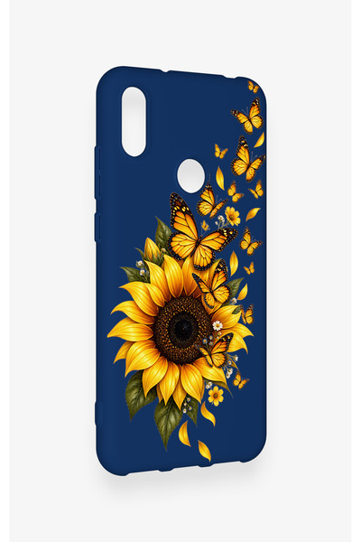Vip Case Huawei Y6 2019 Uyumlu Ayçiçeği Desenli Silikon Kılıf