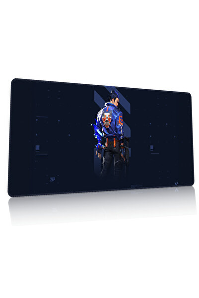 Duvarda Valorant Sova Gaming Oyuncu 90x40 cm Mousepad Kaymaz Taban XL Mousepad