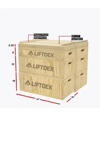Liftdex Wooden Jerk Block - Full set (6 Pcs) (147 Kg
