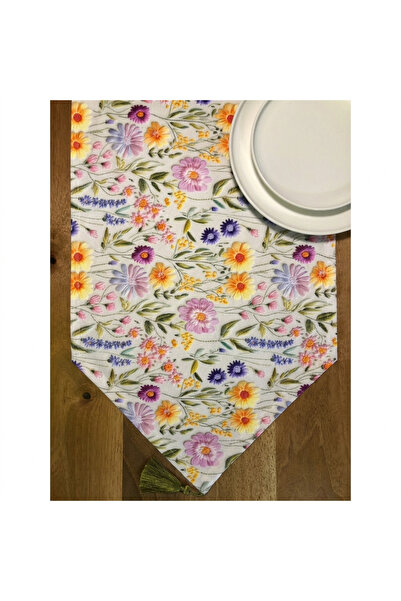 desenizmir New Season, Bouquet Pattern Digital Printed Runner