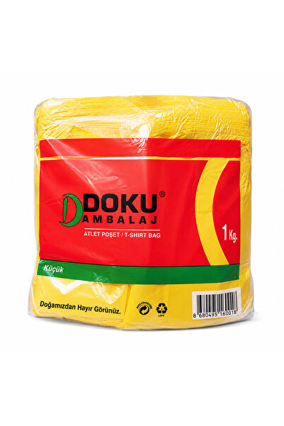 Sarı Renk Orjinal Hışır Küçük Boy Atlet Poşet 1 kg