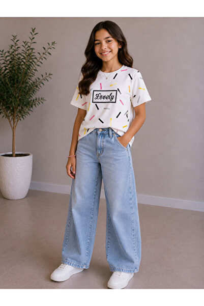 BASKILI KIZ ÇOCUK T-SHIRT