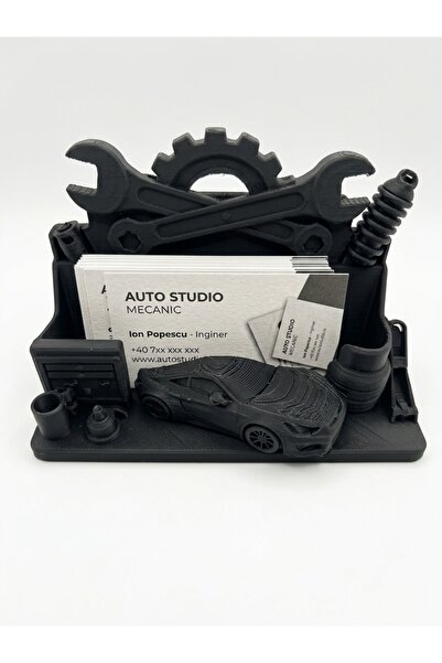 Generic Brand Suport carti de vizita Printat 3D - Design Auto-Mecanic