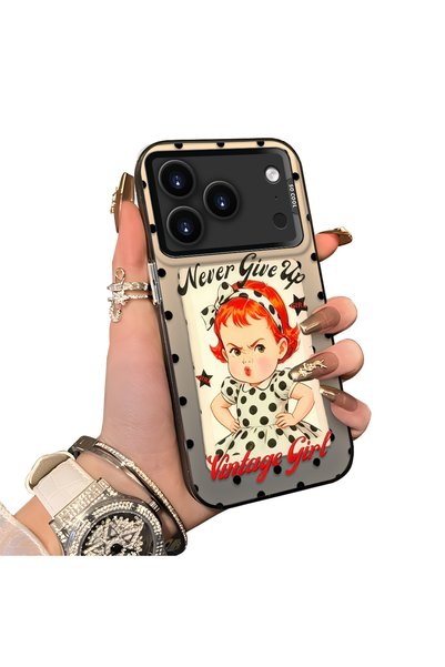 ucuc iPhone 17 Pro Compatible Hard Acrylic Back Silicone Edge Lens Protection...