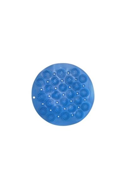 E-ANAMAG Bath or shower mat, 2 in 1 silicone massage mat, non-stick, Blue, 27cm