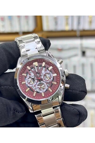 ATKGİYİM Luxury Design Steel Band Men's Wristwatch - Multifunctional White Di...