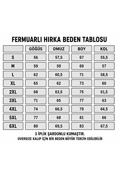Nacar 3'iplik Kapüşonlu Unisex Fermuarlı Sweatshirt / Hırka