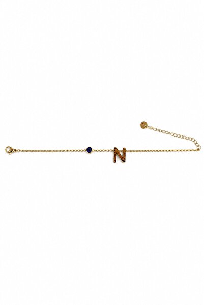 nesdesignn Steel Evil Eye Letter Bracelet — N