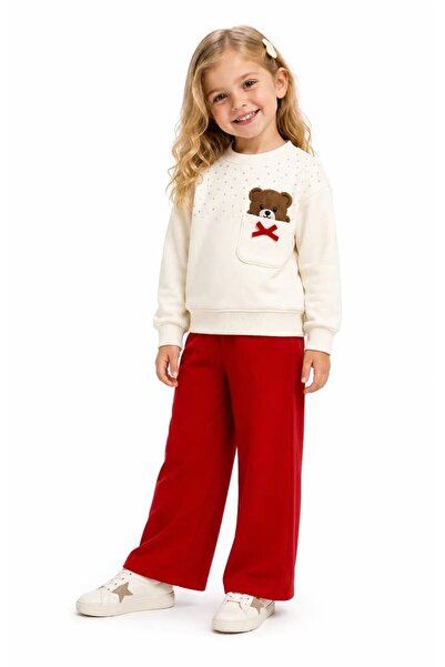 My Hanne Teddy Bear Embroidered Girl's Set 32150