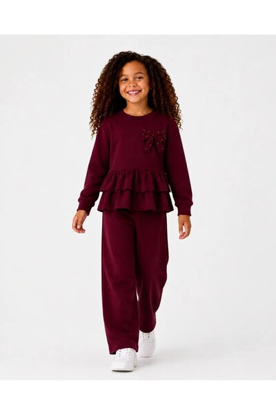 My Hanne Girl's Suit with Stone Bow Detail 32462