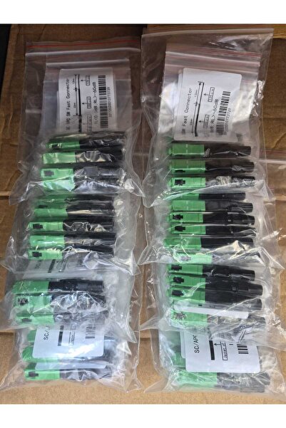 Fiber Optik SC/APC Single Mode Fast Connector - 10 Adet