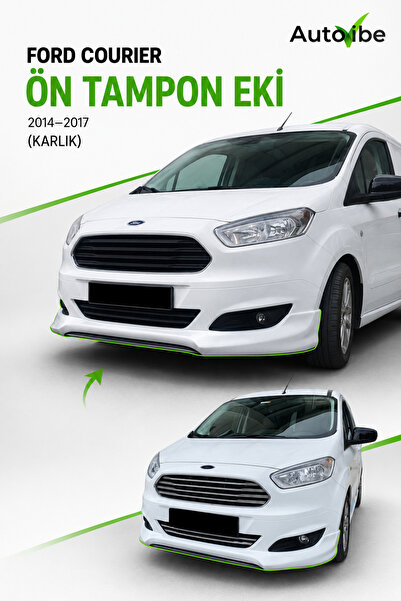 AutoVibe Ford Courier 2014–2017 Ön Tampon Eki Karlık Lip Fiberglass Fiber Par...
