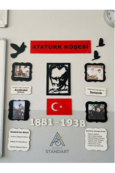 Atolye StandArt Atatürk Köşesi (Ahşap ve Modüler) - Okul ve Sınıflar İçin.
