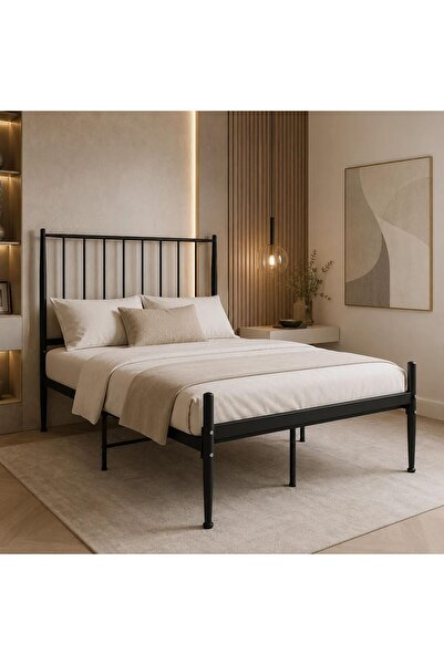 SAHABA Metal Bed, Single 190*90 Full Bed Frame, No Box Spring Needed, Space S...