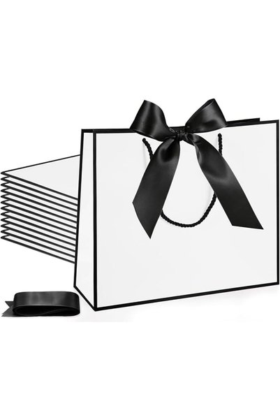 DURKU اكياس هدايا بعبارة «Thank You» بمقابض من دوركو مقاس 11.8 × 10 × 4 انش، ...