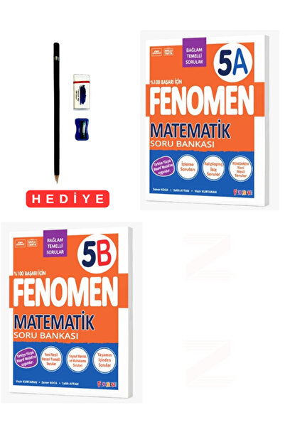 fenomen okul 5 Matematik(A-B) Soru Bankası 2 Kitap Set Türkiye Yüzyılı Maarif...