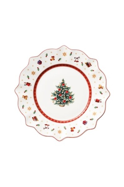 Villeroy & Boch Villeroy&Boch, Farfurie de salată cu imprimeu tematic, Alb/Ro...